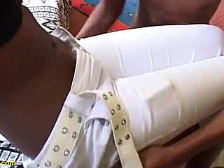 b african ebony step sis rides brother's monster cock doggystyle deepthroat cumshot first taboo fuck