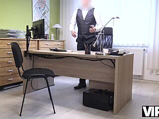 Unemployed Czech Brunette Opts for Sex for Cash