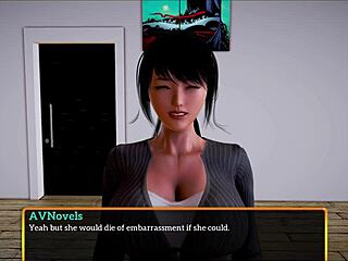 my new family 327 teases with small tits in playful game