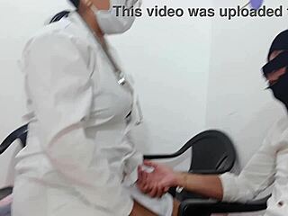 horny female doctor fucks patient in hospital as her big natural tits bounce
