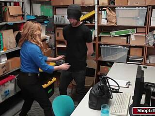 Shoplifter rams blonde's pussy doggystyle in hardcore store bang!