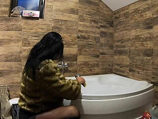 oh god milfycalla pees in bathtub wearing fur coat pantyhose giving joi ass worship dirty talk