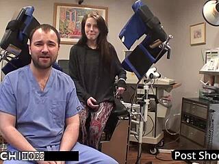 Doctor hits patient Lainey with hitachi orgasms in Tampa