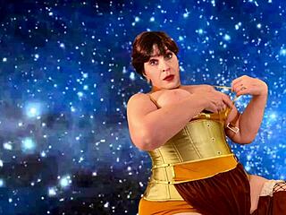 granny slave princess leia deepthroats darth vader's cock in cosplay bdsm