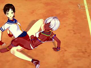 sakura battles elena in sweaty lesbian tribbing frenzy