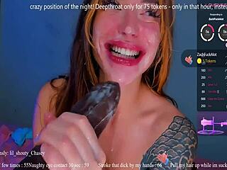 get on your knees bella adams this bbc dildo owns your sloppy throat