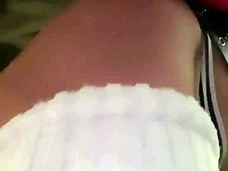 Sassy Blonde Cindie Plugs Ass in Naughty Public Crossdressing Sissy Shemale Outdoor Adventure