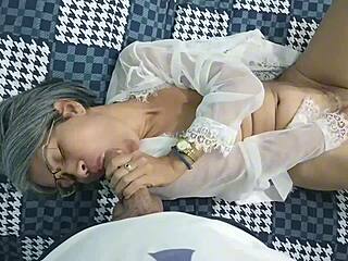 spanish housewife mommy fingers big ass while family away in taboo bedroom fun