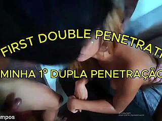 omg first dp ever with asian dude and white guy stretching my holes