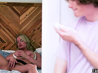 blonde milf housewife rachael cavalli 😈 tells stepsons mate to finger lick pussy then fuck deep 👅💦