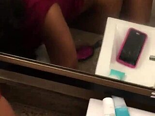 amateur ebony slammed by monster black cock in hotel bathroom