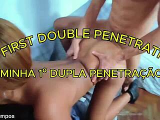 omg first dp ever with asian dude and white guy stretching my holes