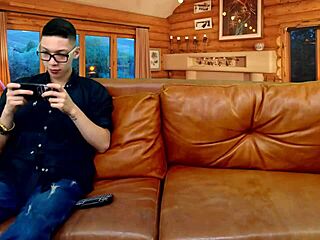 damn this sexy colombian nerd with big ass n tattoos milks cock on webcam