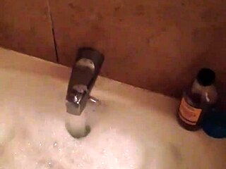 guy relaxes in steamy homemade bath session part one