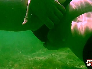 blonde milf penny pax rips clothes underwater teases big tits pussy masturbates horny