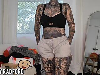 hey check out this cute milf's sheer shein haul teasing her huge tits and ass