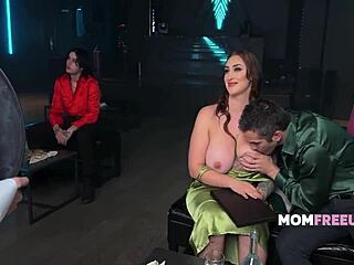 avalon mira's busty curvy milf body freeused in restaurant chaos