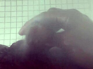 Lactating Amateur Cums Hard from Shower Head Orgasm in Kinky Lesbian Femdom Bath Solo