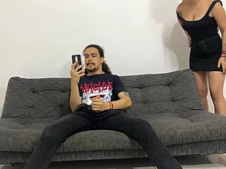 😲 caught with hot latina milf mommy's pics now she rides your cock missionary!