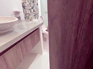 PERVY STEPDAD CHASES THICK STEPDaughter TO BATHROOM FOR JUICY PUSSY POUNDING
