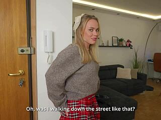 rough student lesson ends doggystyle cum eating from condom...