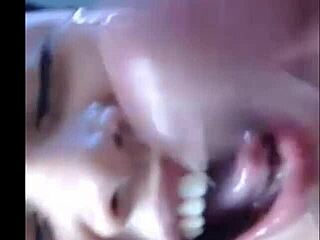 oops!! cumshot all over my gf after gangbang creampie fun