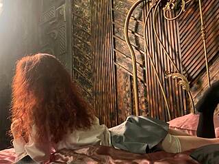 i bare my petite redhead in erotic nude cosplay backstage