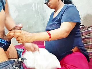 village bhabhi teases with sloppy deepthroat on huge black dick begging for mouthful cum.