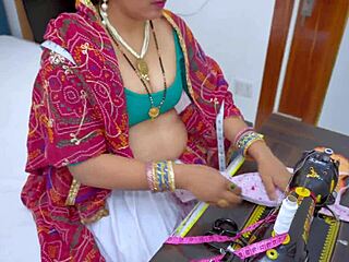 indian bahu alone with sasur ji measures up then feels his hard thrust in her hairy tight spot