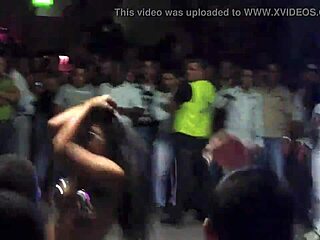 Colombian Chica Strips Naked Salsa Club