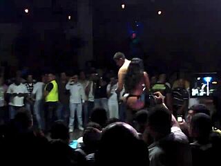 Colombian Chica Strips Naked Salsa Club
