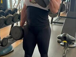 Working out hard just to get that milf goddess body