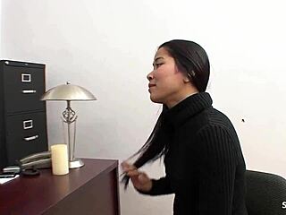 Thai mature bitch, wanna ride boss's monster cock on office desk? 😏💼