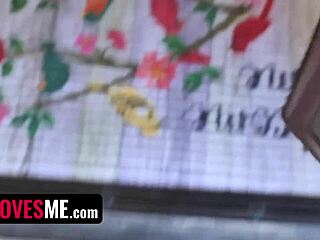 curvy stepsis dana wolf drops to knees for stepbro's kitchen pov blowjob