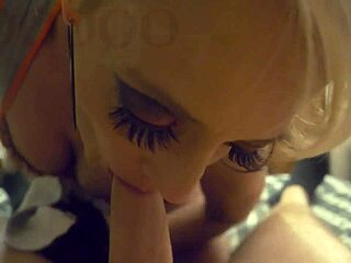 Luna Lovegood cosplay blonde deepthroats monster cock in POV
