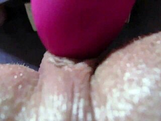 close-up on big clit pulsing through intense orgasm