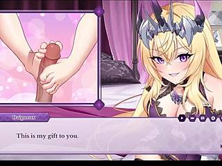 kaiju princess daigneux jerks cum with feet