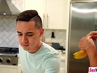 Bratty Stepsis Sucks Big Dick Rough Instead Of Banana Lick!