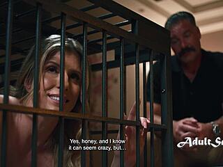 yo teen dives into freaky neighbors cage play 😈🔒 joi taboo vibes
