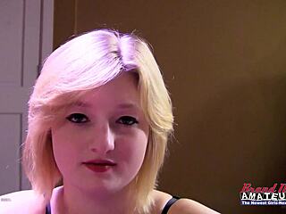 Faiths hope tiny big tits blonde gags on cock deepthroat choking cumshot