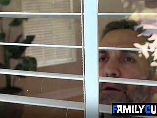 stepdad watches stepdaughter and stepniece slurp his monster cock pov taboo petite young suck familycum