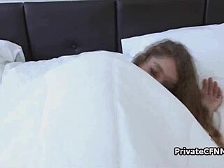she wakes up craving that dark cock, sucking it down like a pro in cfnm style