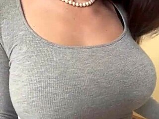 stepmom's big tits tempt during homemade webcam massage session