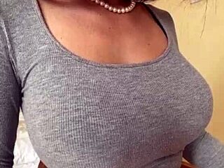 stepmom's big tits tempt during homemade webcam massage session