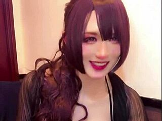 Massive tits crossdressing beauty jerks off live on cam!