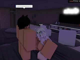 roblox furry roleplay turns into shower hotel room fuck session