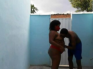 brazilian bbw beauty takes it anal in backyard bliss