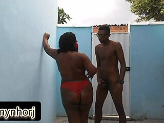 brazilian bbw beauty takes it anal in backyard bliss