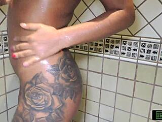 Amorena 18-Year-Old Brunette Takes Steamy Bath Natural Tits Tattoo Bitch