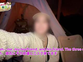 camping ntr with best friend's girl turns into wild cheating creampie outdoor blowjob